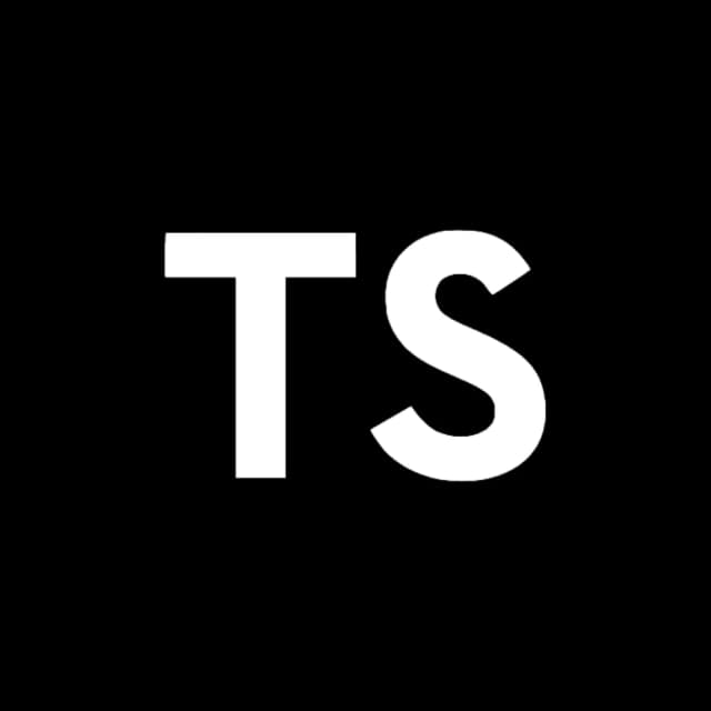 Typescript logo black